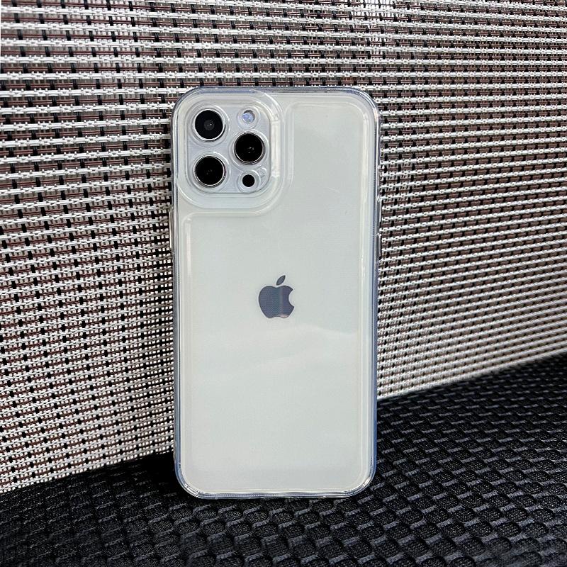 

Applicable To IPhone14 Mobile Phone Case 16promax Electroplating Button 12 Space Case 11 Black Transparent 15 Fine Hole Protection Case iPhone 16