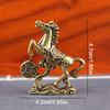 Statue de Cheval en Laiton Vintage Ornement de Bureau Décoration Artisanat Métallique Créatif Décorations pour la Maison Statue du Cheval du Zodiaque Stéréoscopique