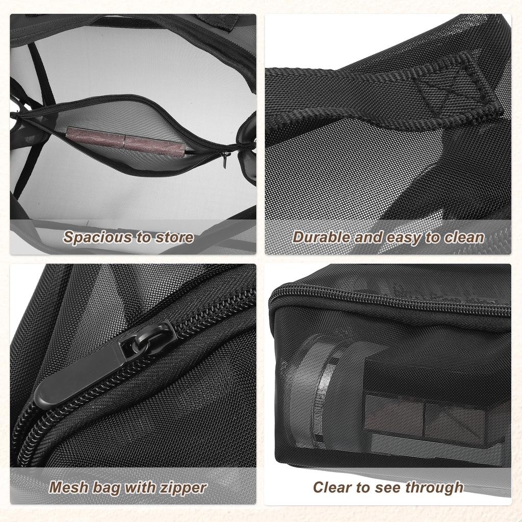 VOCOSTE Makeup Mesh Storage Large Perfect for Business Trips and Large Pouch, Pouch, Pouch, Multifunctional, Capacity, Travel, Clear,