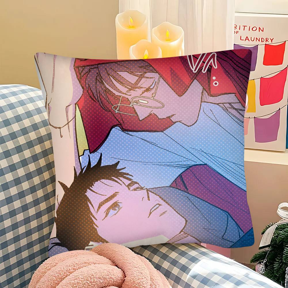 Anime S-Semantic Error Pillow Case Square Pillow Bedroom Sofa Leisure Comfort Cushion Car Living Room Home Decoration