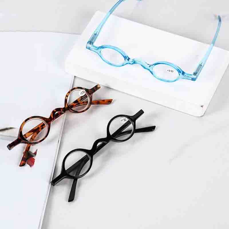 Fashion Men Women Reading Glasses Ultralight Eyewear Round Small Frame Blue Light Blocking Eyeglasses1.0 1.5 2.0 2.5 3.0 3.5 3.0
