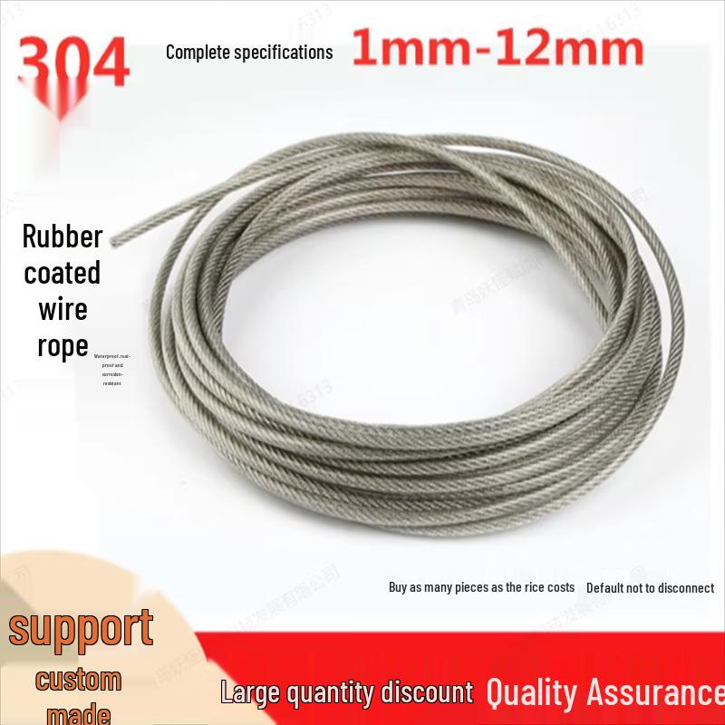 304 Stainless Steel Plastic Coated Clothesline Wire Rope