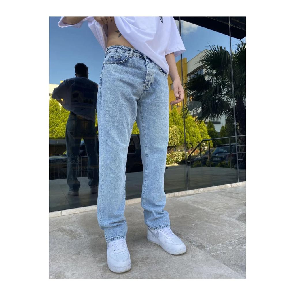 Men's Ice Blue Baggy Trousers