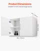 Laundry Room Wall Cabinet, 2-Tier Wall Mounted Hanging Cabinet with Adjustable Shelf, Cupboard Storage with 2 Doors, for Kitchen, Bathroom, Laundry,
