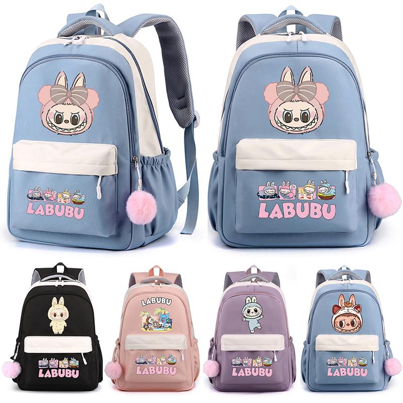 Cute Cartoon Printed Backpack Student Kid Schoolbag Women Large Capacity Waterproof Bookbag Kid Birthday Gift Travel Bag