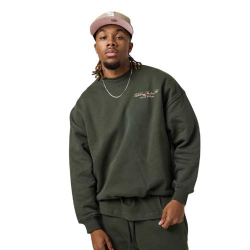 Tela Cruz Mens Back Print Crew Neck Sweatshirt