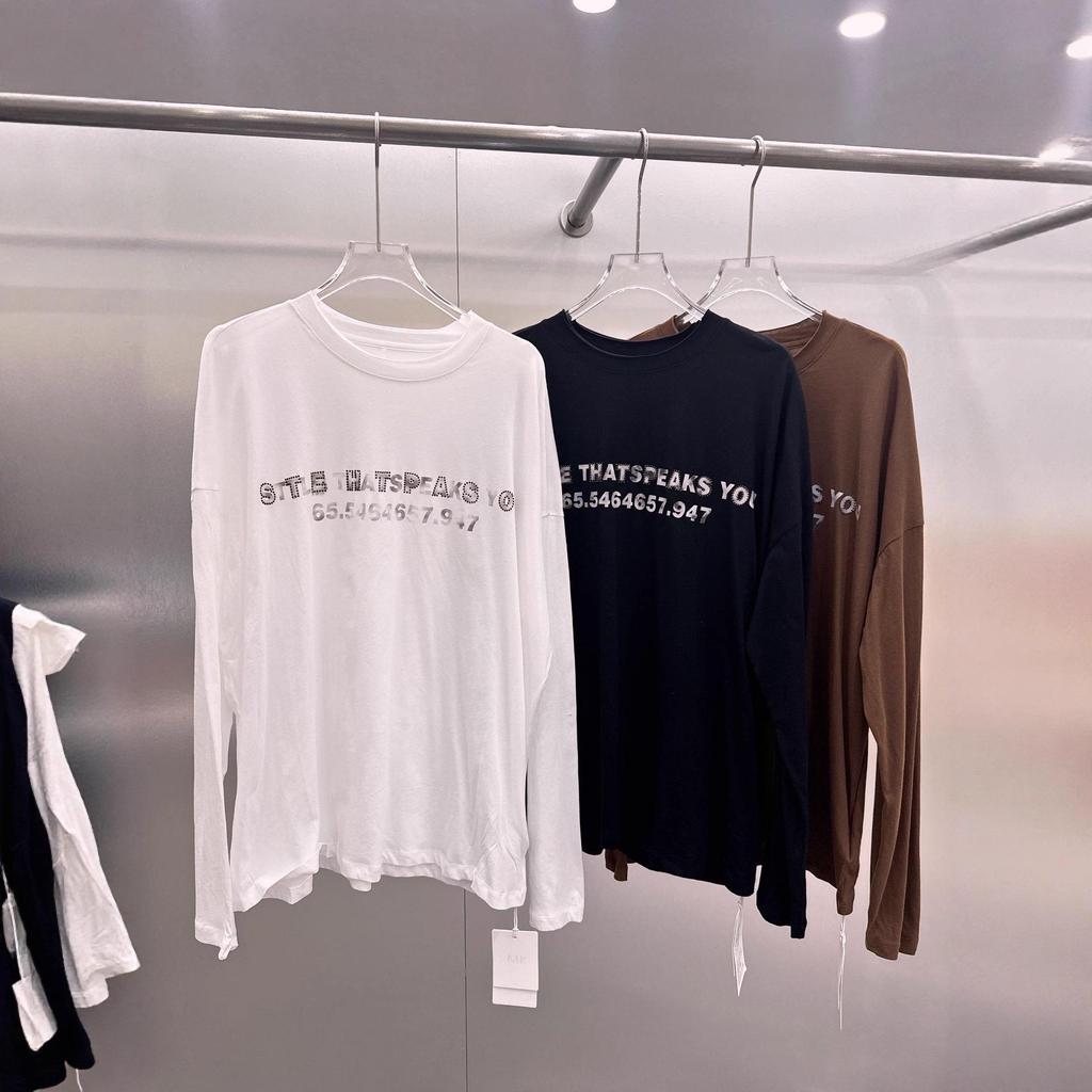 Hot Stamped Letter Print Pure Cotton T-Shirt