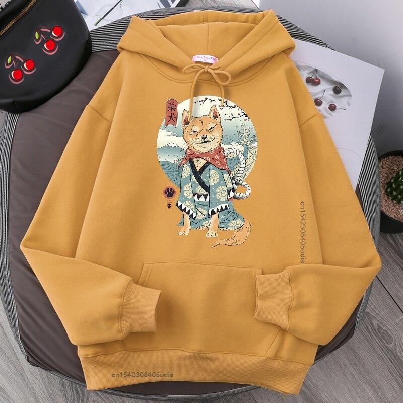 Толстовка с мультяшным принтом Шиба-ину унисекс — фото 5