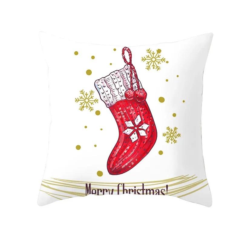 Christmas Themed Pillowcases Car Accessories Office Santa Claus Living Room Sofa Home Pillowcases