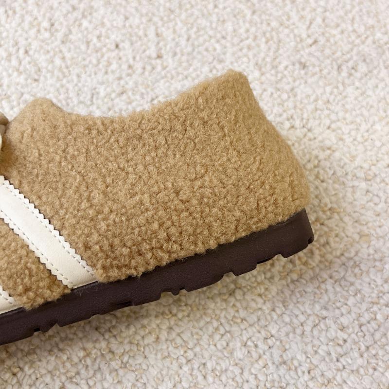New Winter Fleece Thickened Fluffy Shoes Women's Fleece Thickened Warm Retro Cotton Shoes Lightweight Doudou Shoes