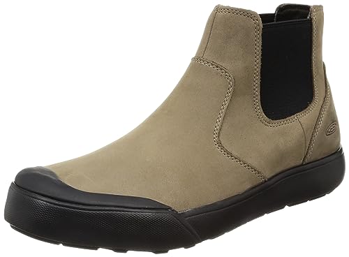 

KEEN Women s Elena Pull On Comfortable Chelsea Boot, Plaza Taupe/Black, 9