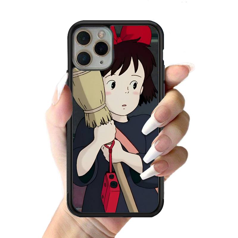 Anime Kiki's Delivery Service Phone Case Silicone PC+TPU Case for iPhone 11 12 13 Pro Max 8 7 6 Plus X SE XR Hard Fundas