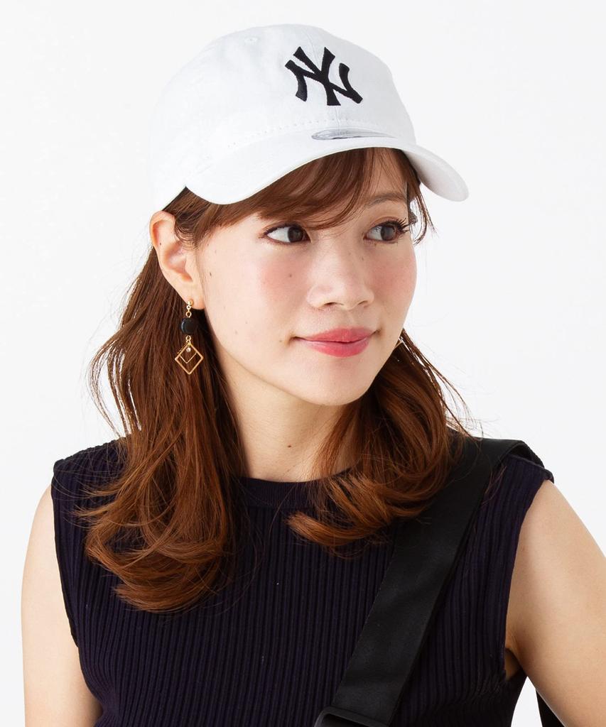 New Era Cap 11434003 Free Men's (JP, Alphabet, Size, White/Black)