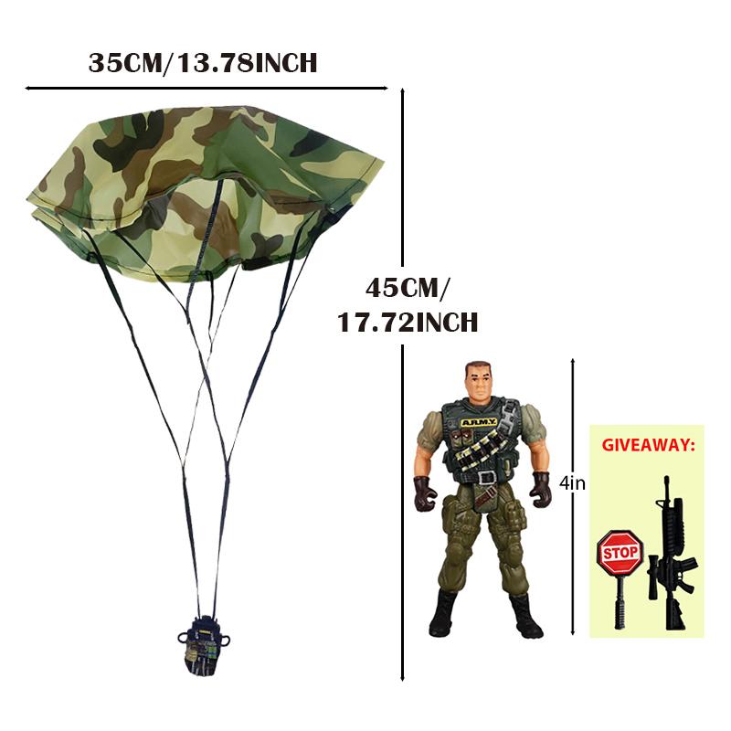 Parachute Toy Army Police Military Snow Navy Soldier Action Figure Toy Hand Throwing Kids Game for Boy Children Christmas Gift