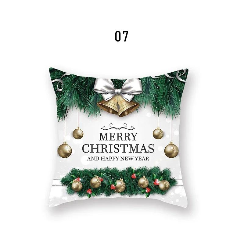 Weihnachts-Themen-Kissenbezüge Auto Zubehör Büro Santa Claus Wohnzimmer Sofa Hause Kissenbezüge