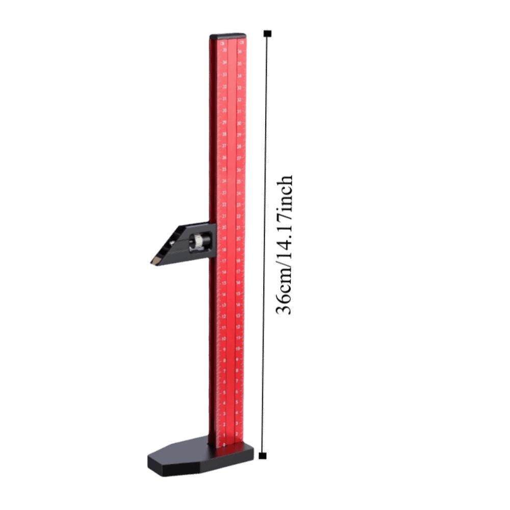 Aluminum Alloy Table Saw Height Ruler Dual Scale Heavy Duty Table Saw Setting Gauge Fine Tuning Professional Grade