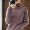 Fashion Basic Autumn Winter  Merino Wool Sweater Mock Neck Cashmere Pullover  Solid Color Soft Long Sleeve Clothing Tops