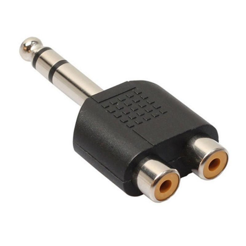 3.5mm Male To Female 2RCA Auditory Connector Computer TV 3.5 6.5 Plug Female Auditory Adapter