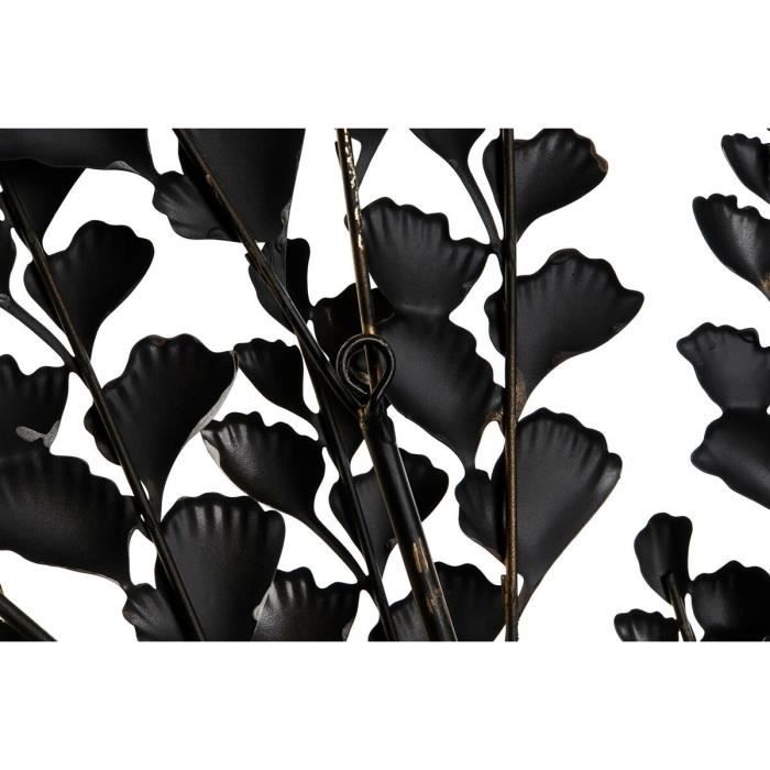 Décoration murale - Scandi - Métal - 75,6 x 7 x 80 cm - Beige avec branches dorées