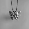 Gothic Retro Gun Black Skull Ghost Face Spotted Butterfly Pendant Necklace for Women Halloween Party Jewelry Accessories Gifts