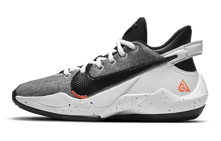 

Nike Freak 2 Slip-Resistant Cushioning Wear-Resistant Low-Top Children s Basketball Shoes Gray White Black Teenagers CW3227-101 36