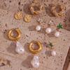 Classic Zircon Link Chain Pendant Gold Plated Stainless Steel Women Wedding Anniversary Gift Jewelry Necklace Factory Direct