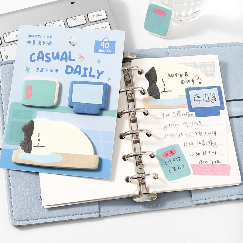 Kawaii Schreibwaren NOTE FOR Scene Haftnotizen Come with Me Serie Koreanisches Niedliches Notizbuch Collage Nachrichtpapier Schulbedarf