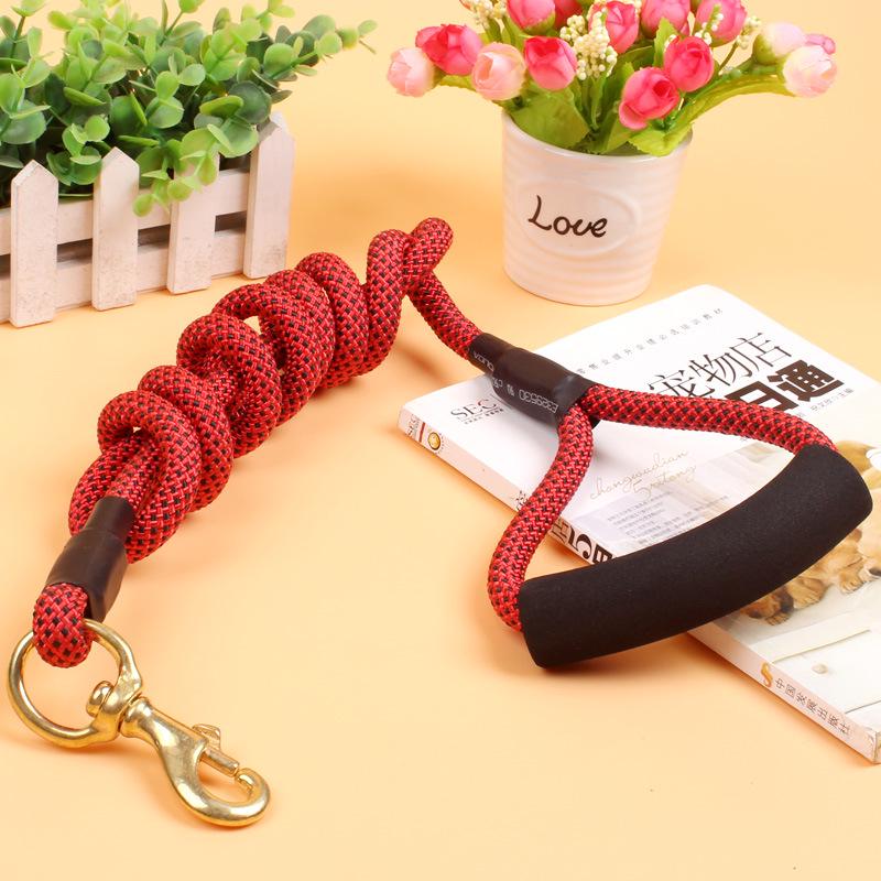 Dog Leash Pet Leash Pet Supplies, Bite-resistant Mountaineering Rope Copper Hook Dog Leash Large Dog