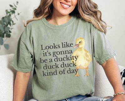 Duckity Duck Duck Funny Shirt, Cute Duck Pun Tee, Silly Humor Gift for Bird Lovers, Comfort Colors Graphic T-Shirt, Funny Gift Idea