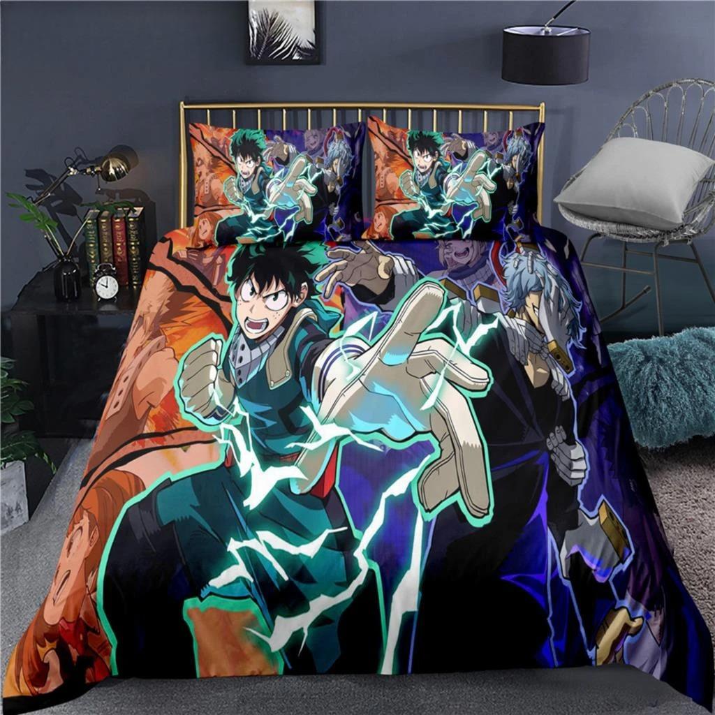 Hot My Hero Academia 3D Printed Bedding Set Duvet Covers Pillowcases Comforter Bedding Set Bedclothes Duvet Cover 200x200