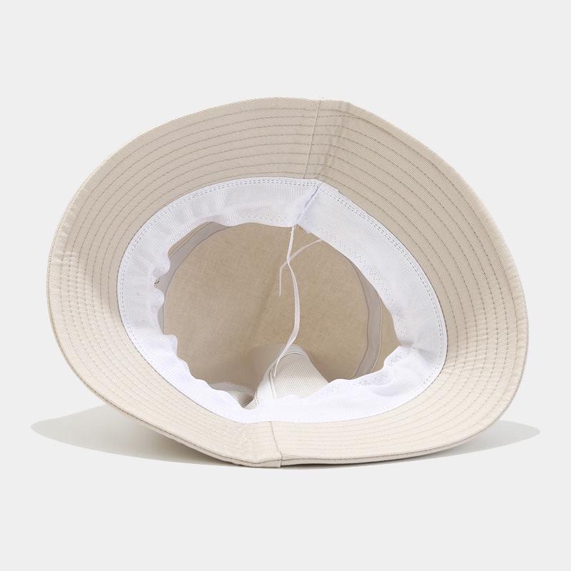 Korean Style Women's Mushroom Embroidery Bucket Hat - Face-Slimming, Outdoor Sun Protection for Summer