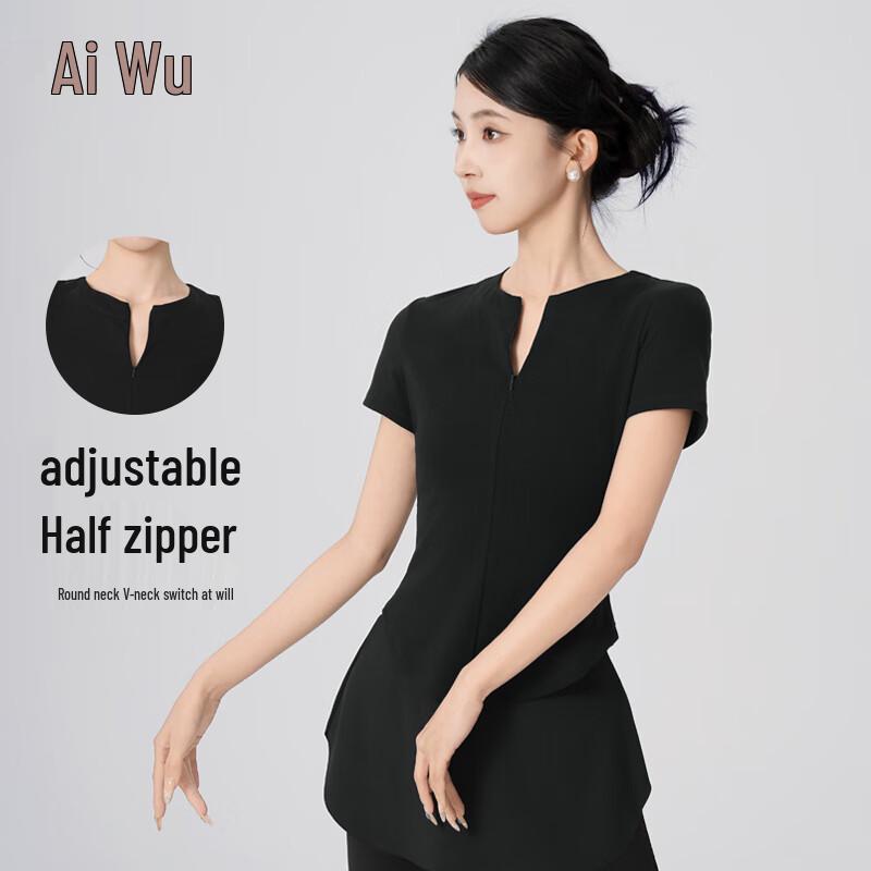 

Жіночий топ з коротким рукавом Ai Wu Ge для тренувань з сучасного танцю M