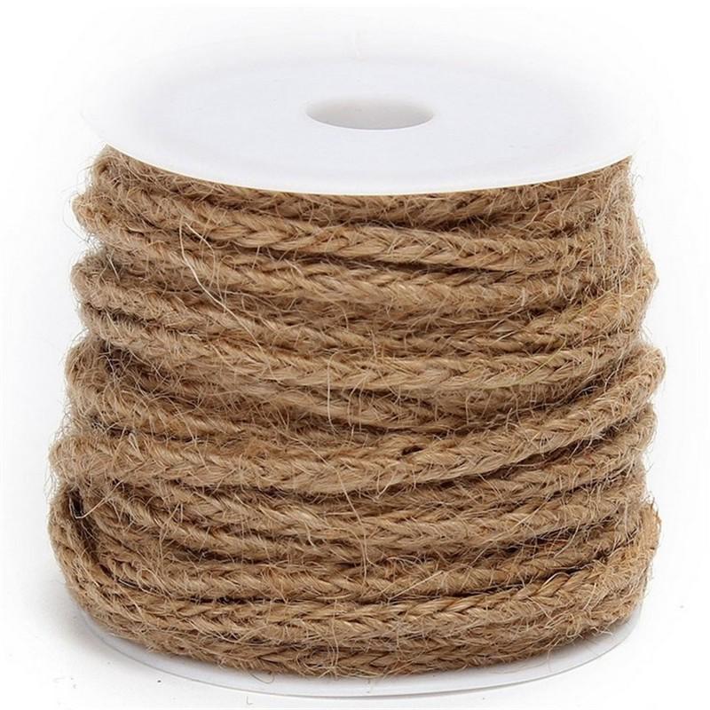 Buy 5m Natural Hessian Jute Burlap Ribbon Strand Rope Diy Craft Vintage ...