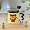 Kapibala Nezha Abstract Funny Cup Ceramic Mug with Lid with Spoon Personalized Creative Children's Drinking Cup
