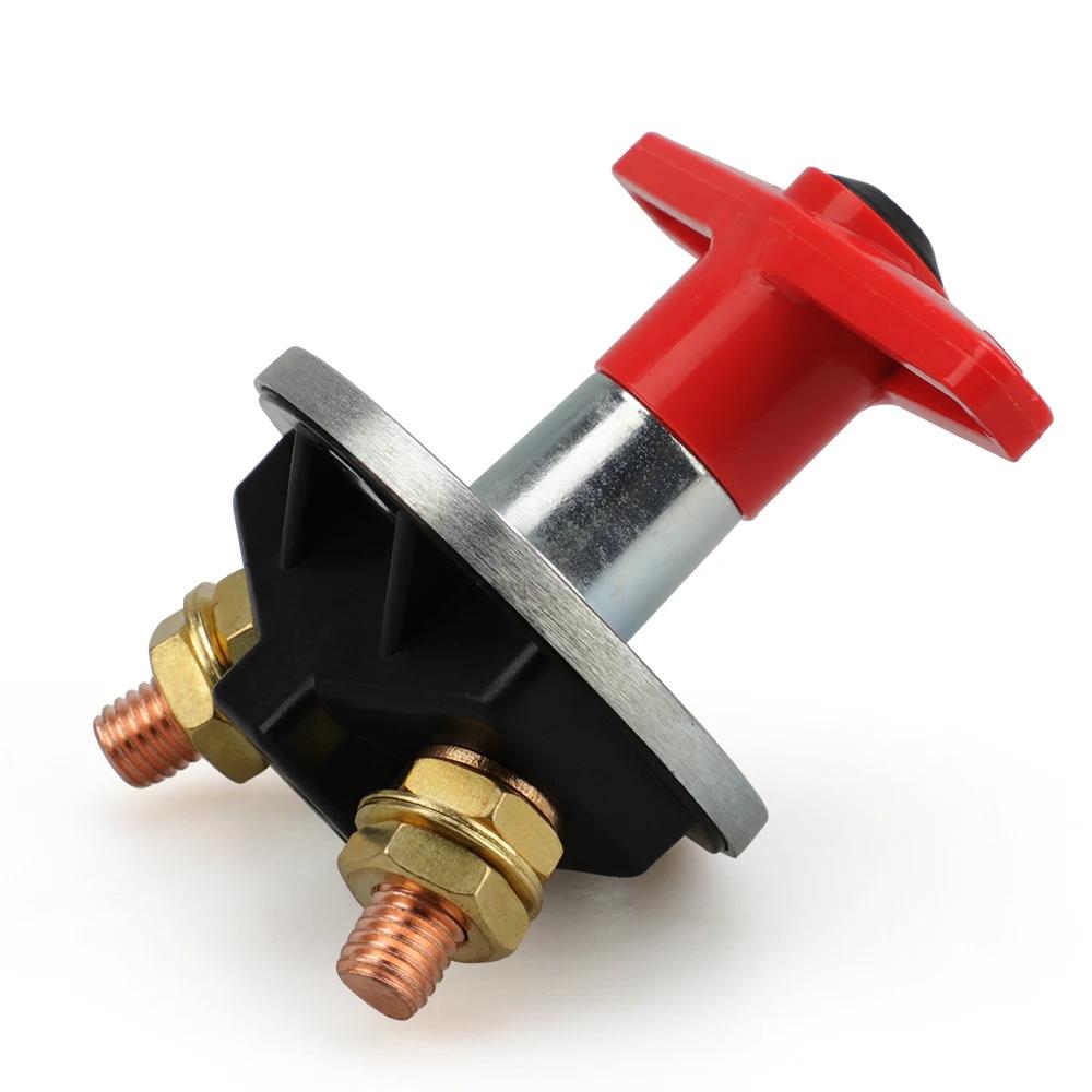 12V 24V Red 2Key Cut Off Battery Main Kill Switch Vehicle Car Modify Isolator Disconnector Truck Boat Auto Car Power Switch 300A