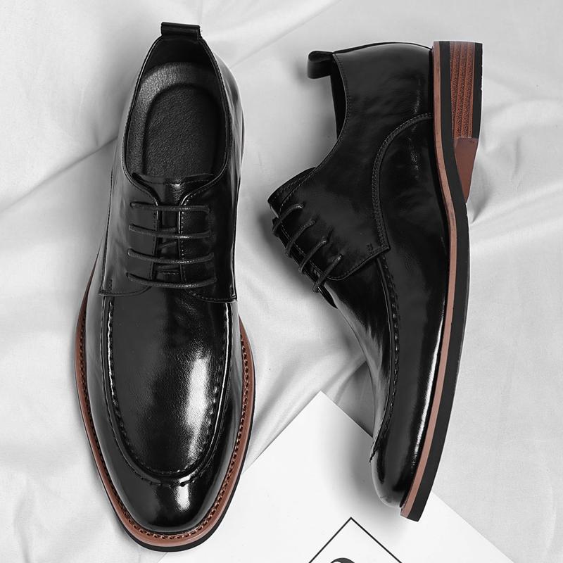 Fashion Handmade Soft Male Oxford Shoes Stylish Casual Business Shoes for Men Leisure Walk Derby Shoes New Arrival Formal Dress Footwear