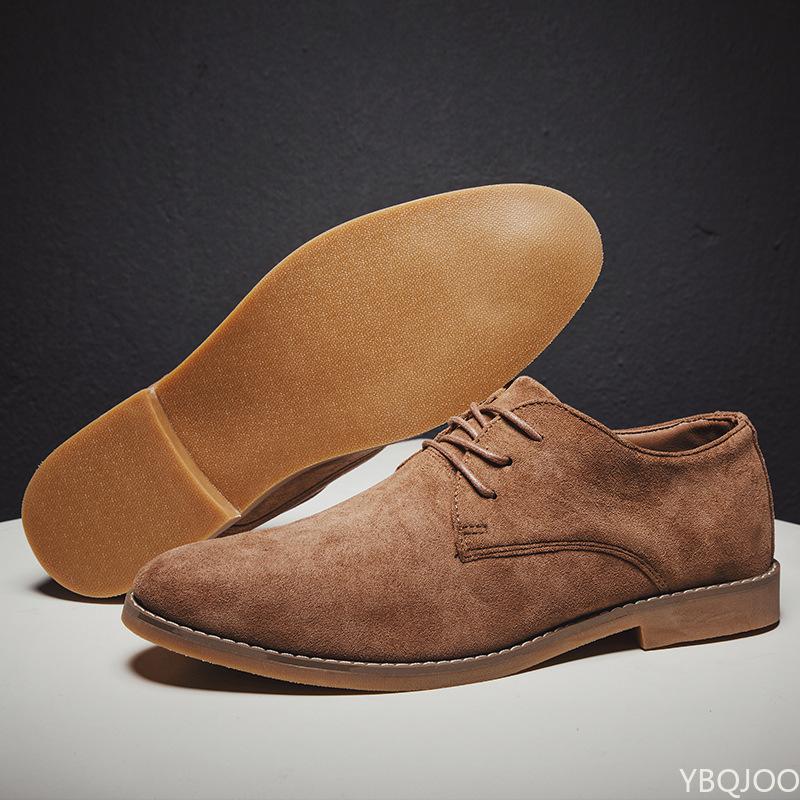 Herresko England Trend Fritidssko Herre Semsket skinn Oxford Wedding Leather Dress Sko Herre Flats Zapatillas Hombre Plus Størrelse 46