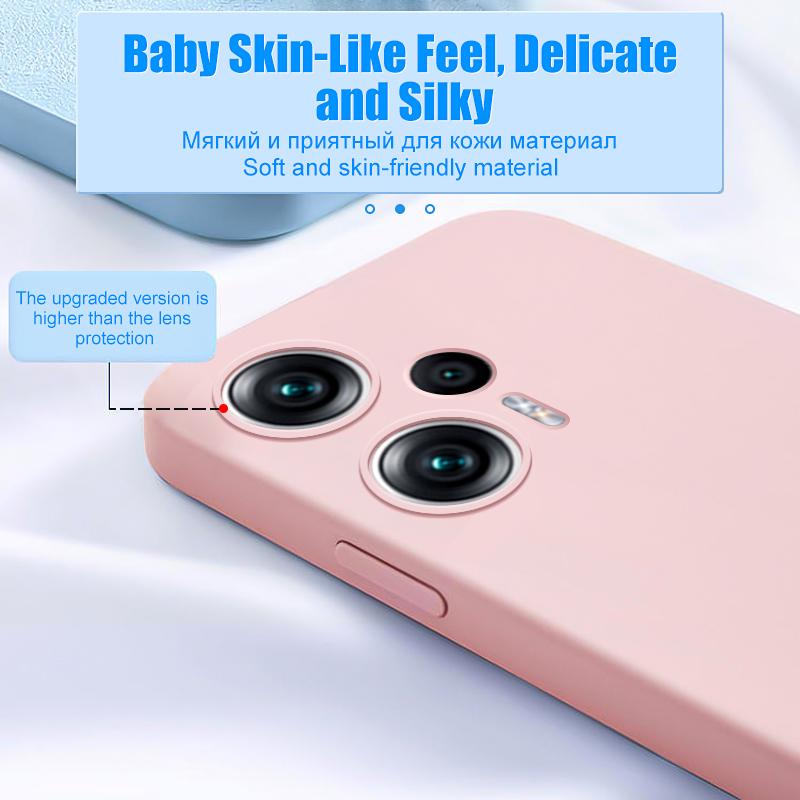 For Poco F5 PocoF5 Pro Case Liquid Silicone Shockproof Soft Cover For Xiaomi Poco F5 Poco F 5 Pro F5Pro PocoF5 Phone Cases