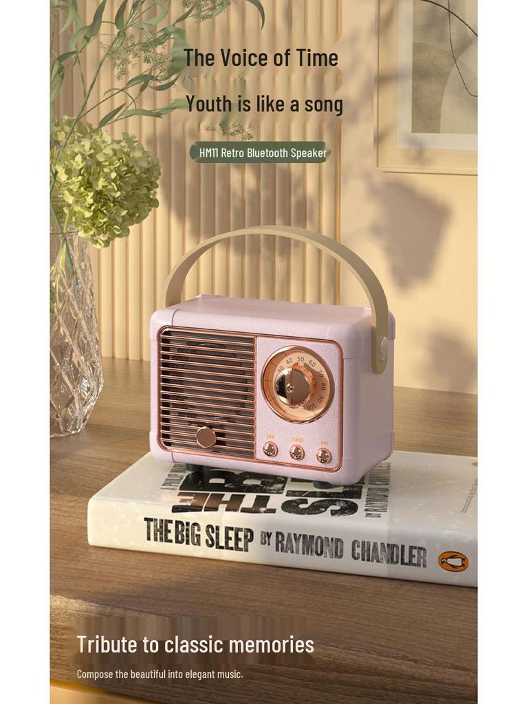 Retro Mini Portable Bluetooth Speaker for Women - Ideal Gift for Students