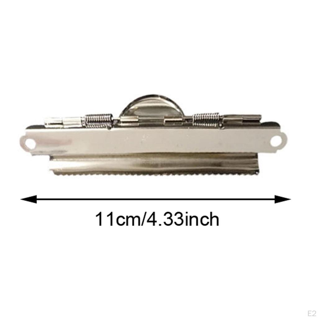 10x Clips File Clamp Office Clipboard 4 inch Long Metal Hinge Clip for Drawing Board