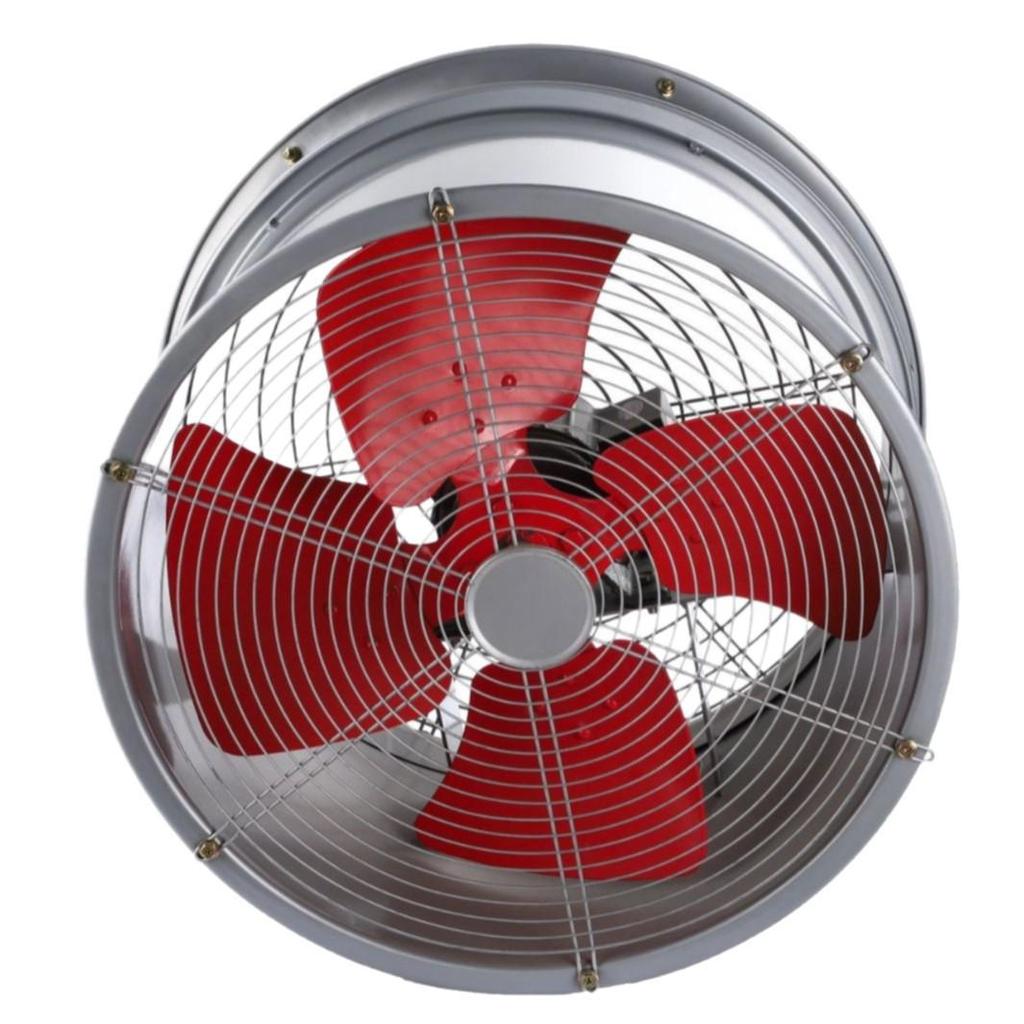 Powerful Industrial Cylindrical Axial Exhaust Fan for Commercial or Household Kitchens and Food Stalls
