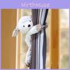 Tiebacks Sheep Curtain With Plush Animal Dolls For Kids Room Decoration Window