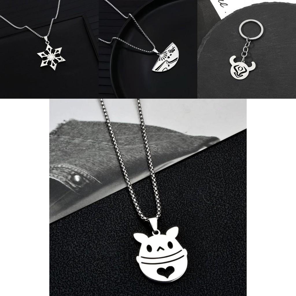 Genshin Impact Pendant Stylish Kids Birthday Gift Cosplay Accessory In Steel