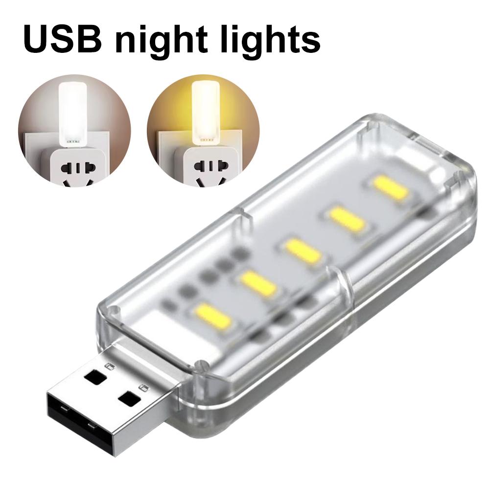 10 LED Touch Dimming USB Night Light 5V Portable 3000K/6500K For Bedroom Study PC Laptop Mobile Power Bank Plug In Lighting