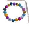 Sugar Heart Agate Bracelet - Seven-Color Stone, Popular Street Stall Live Stream Item
