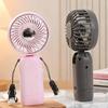 Portable Neck Fan, 3 Speed Foldable Handheld Fan, USB Rechargeable Small Personal Fan for Outdoor Travel, Desk Cooling Fan for Home Office