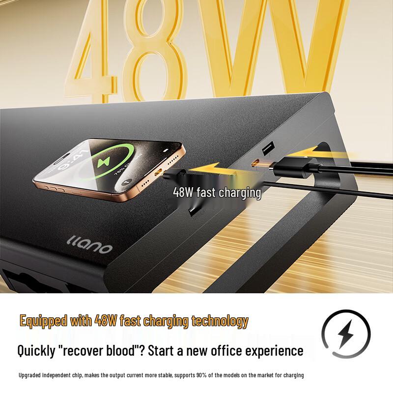 llano Monitor Riser Stand with USB 3.0 Hub and Fast Charging