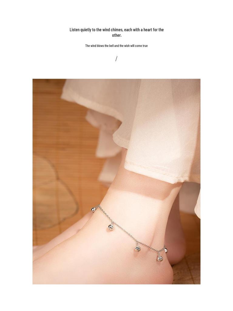 2025 New Hot Style: Elegant 925 Sterling Silver Bell Anklet - Full Body, Each Step a Melody - Perfect Gift for Girls