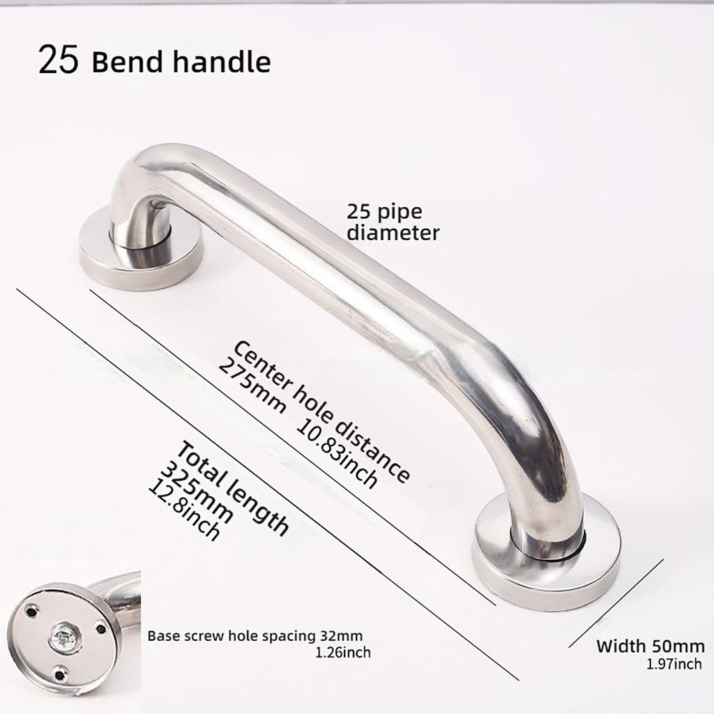 304 Stainless Steel Bathroom Safety Grab Bar Bathtub Support Safety Grab Bar Kitchen Bedroom B Indoor/Outdoor Auxiliary Handle