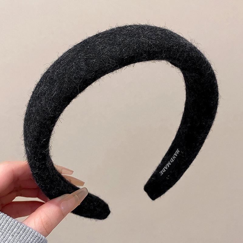 Herbst und Winter Retro Hoher Schädel Oberkopf Stirnband Damen Einfach Breiter Rand Stirnband Internet-Berühmtheit Ausgehen Haarspange Gesichtswasch Kopfschmuck